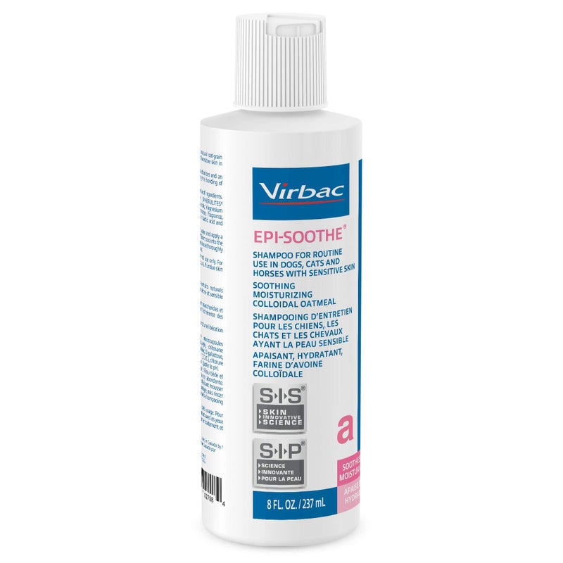 Virbac Epi-Soothe Pet Shampoo For Dogs, Cats & Horses (8 oz) - For Dry or Sensitive Skin - Image 2